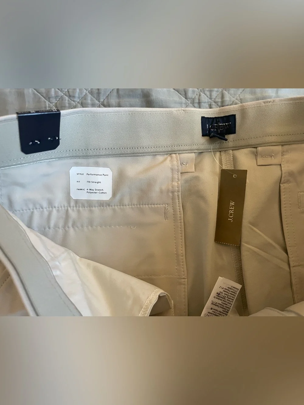 J.CREW 770 Straight-fit tech pant in Ashen Taupe Size 36 NWT $128 CH697